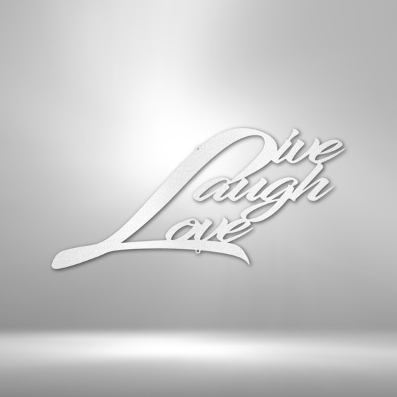 Live Laugh Love Steel Sign Laser Cut Powder Coated Home & Office Metal Wall Deco
